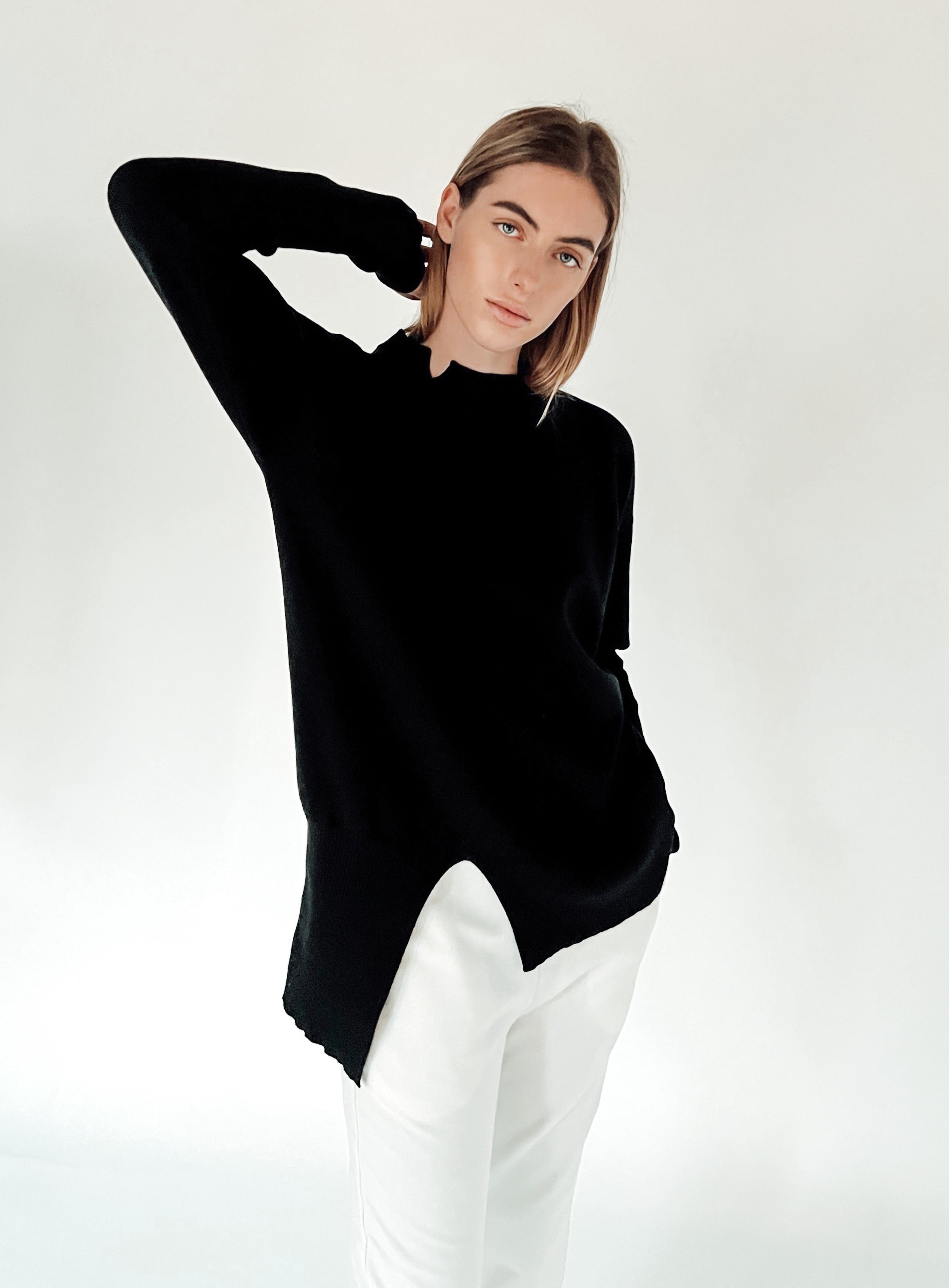 Nicola Asymmetrical Knit Sweater